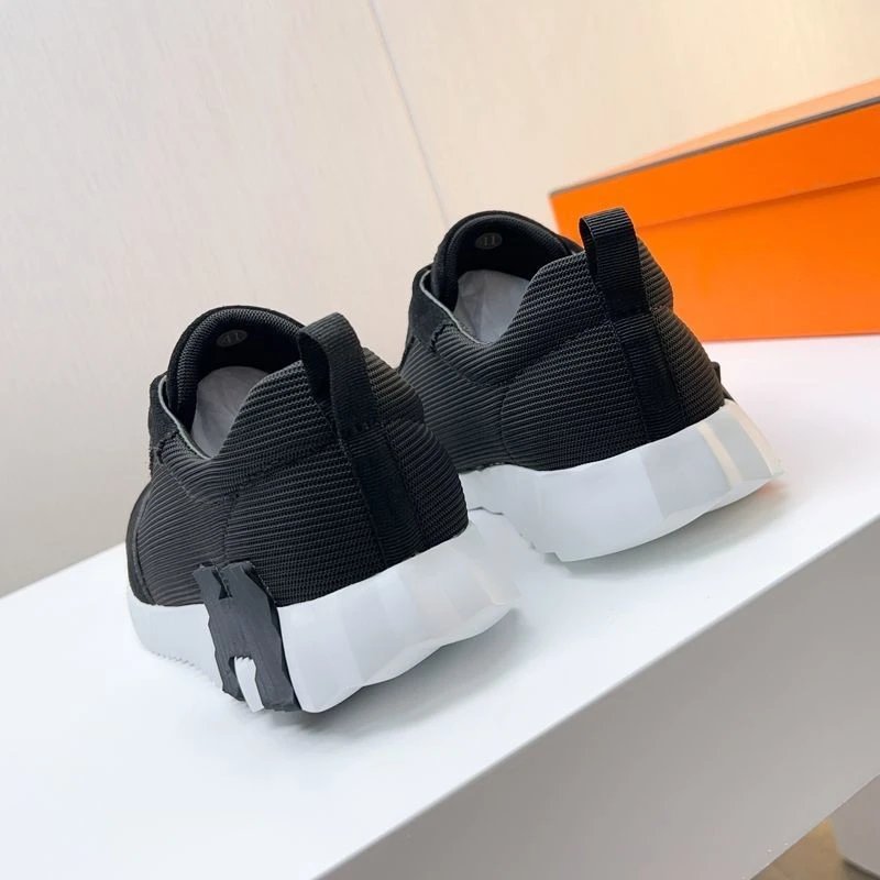Hogan H-Stripes Black Orange White Chunky Sneakers - 13