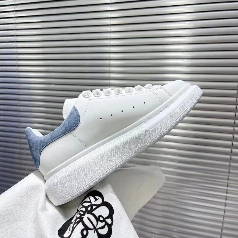 Design Denim-Texture Platform Sneakers Blue Beige - 13