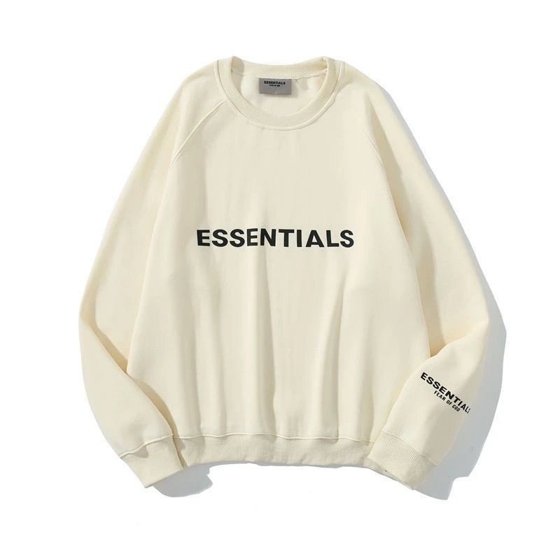 Fear of God Essentials Black Crewneck Hoodie - 14