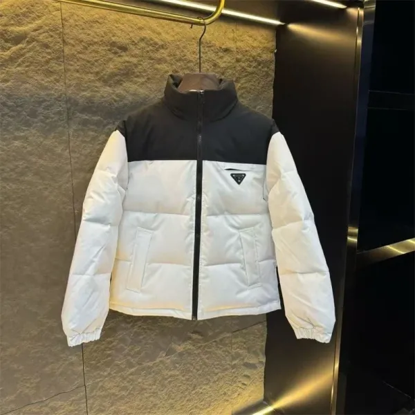 Prada Re-Nylon Puffer Jacket Dark Gray Outerwear Down Jacket - 9