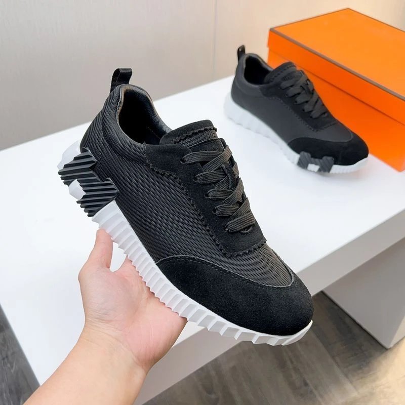 Hogan H-Stripes Black Orange White Chunky Sneakers - 14