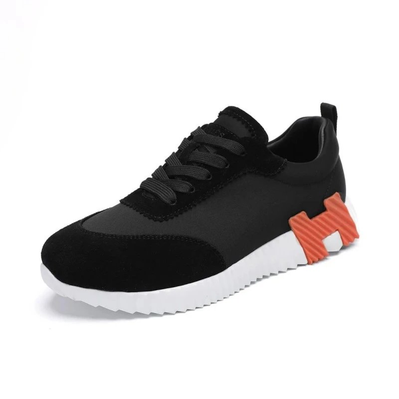 Hogan H-Stripes Black Orange White Chunky Sneakers - 15