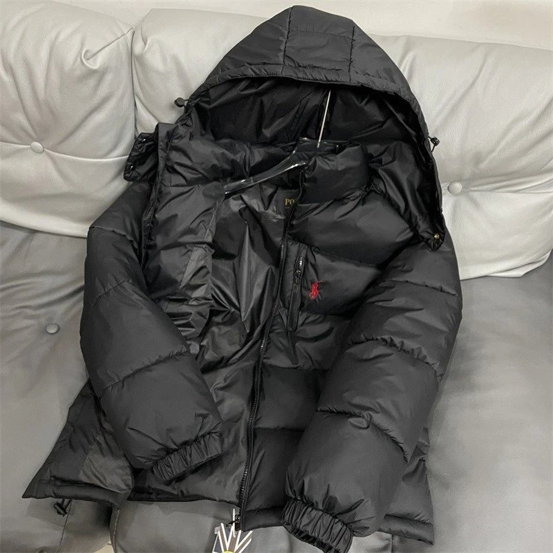 Polo Ralph Lauren Down Jacket Black Hooded Puffer