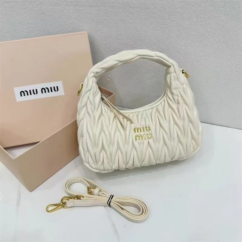 Miu Miu Transparent Handle Tote Bag White - 17