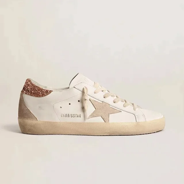 Golden Goose Sneakers Super-Star glitter star low-top product detail image 6
