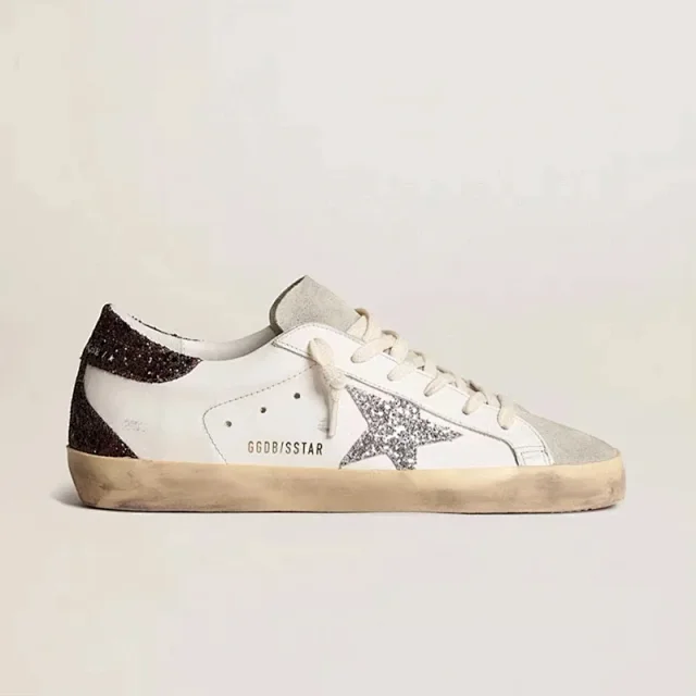 Golden Goose Sneakers Super-Star glitter star low-top product detail image 7