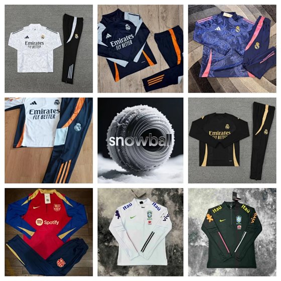 06 Real Madrid Football Training Jersey Half Zip-Set