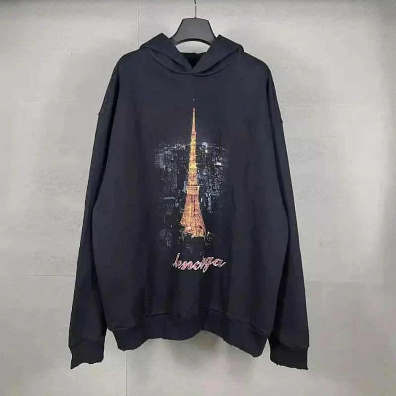 Balenciaga Black Hooded Sweats