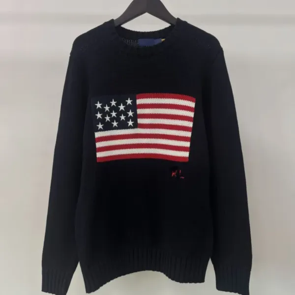 Ralph Lauren Flag Knit Sweater Navy - 1