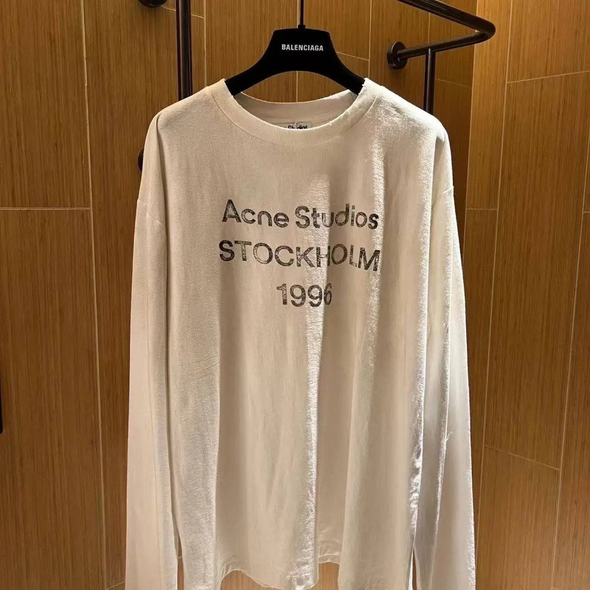 Acne Studios Stockholm 1996 Washed Black Long-Sleeve T-Shirt - 6