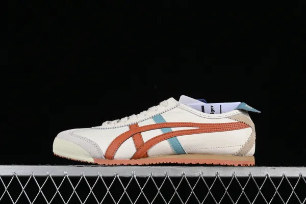 Asics Onitsuka Tiger Mexico 66 White Orange Teal Sneakers - 1