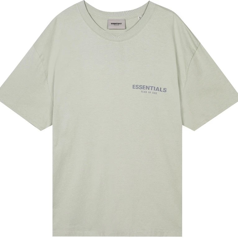 Fear of God Essentials Logo Print Heather Gray T-Shirt - 7