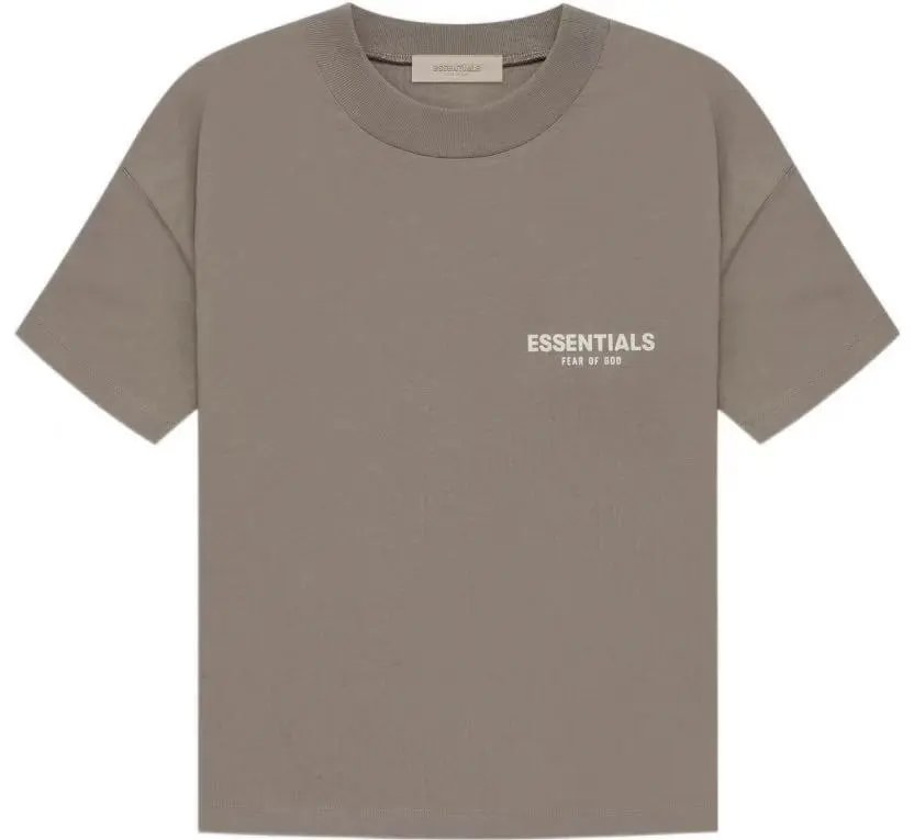 Fear of God Essentials Logo Print Heather Gray T-Shirt - 6