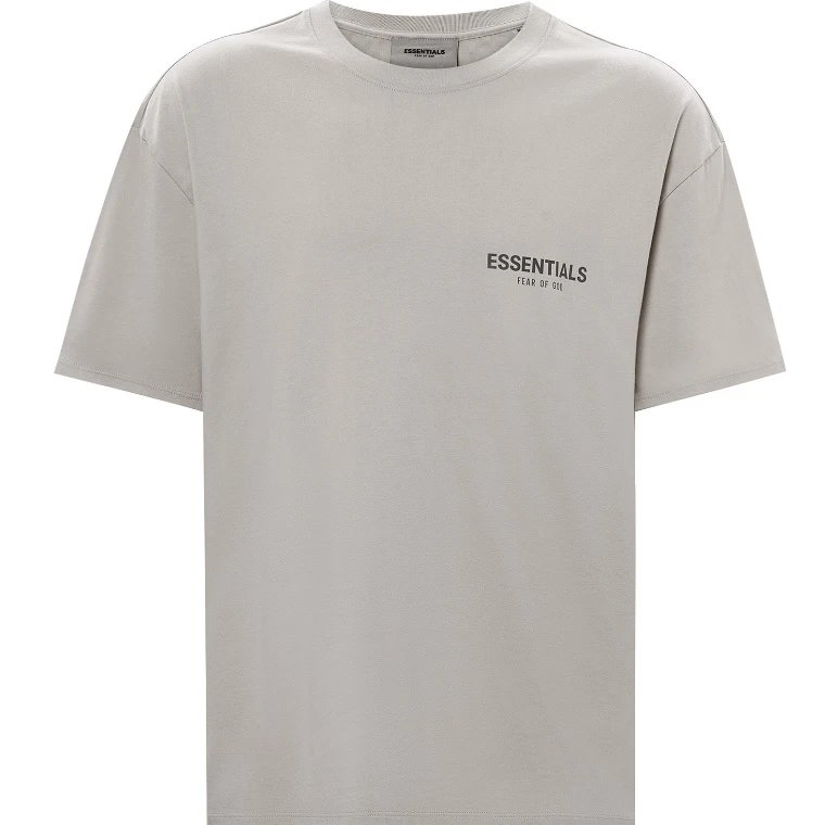 Fear of God Essentials Logo Print Heather Gray T-Shirt - 9