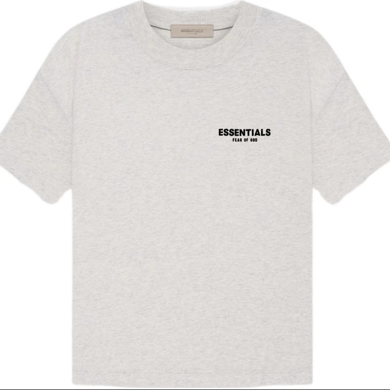 Fear of God Essentials Logo Print Heather Gray T-Shirt - 4