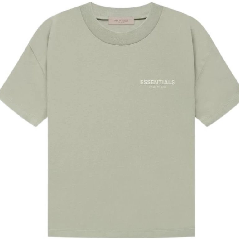Fear of God Essentials Logo Print Heather Gray T-Shirt - 10