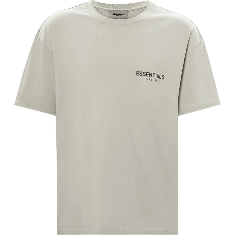 Fear of God Essentials Logo Print Heather Gray T-Shirt - 8
