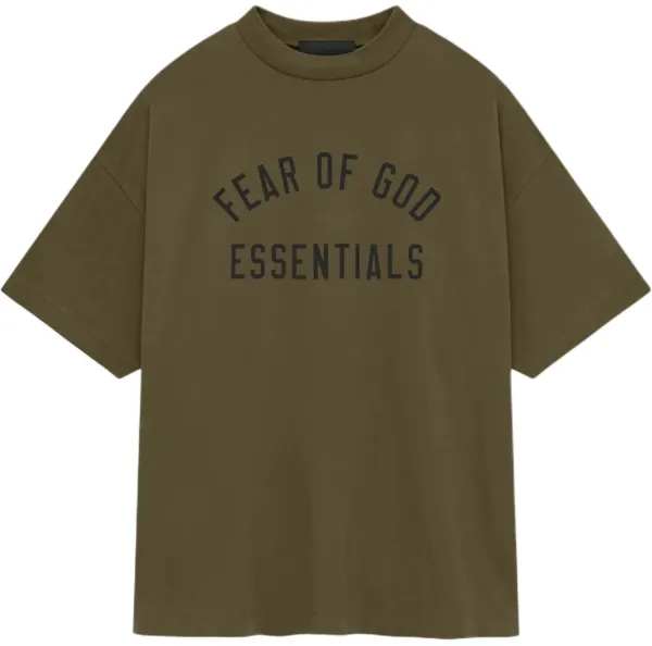 Fear of God Essentials Arch Logo T-Shirt Army Green - 1