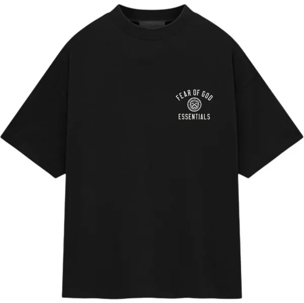 Fear of God Essentials Logo Print Black T-Shirt - 1