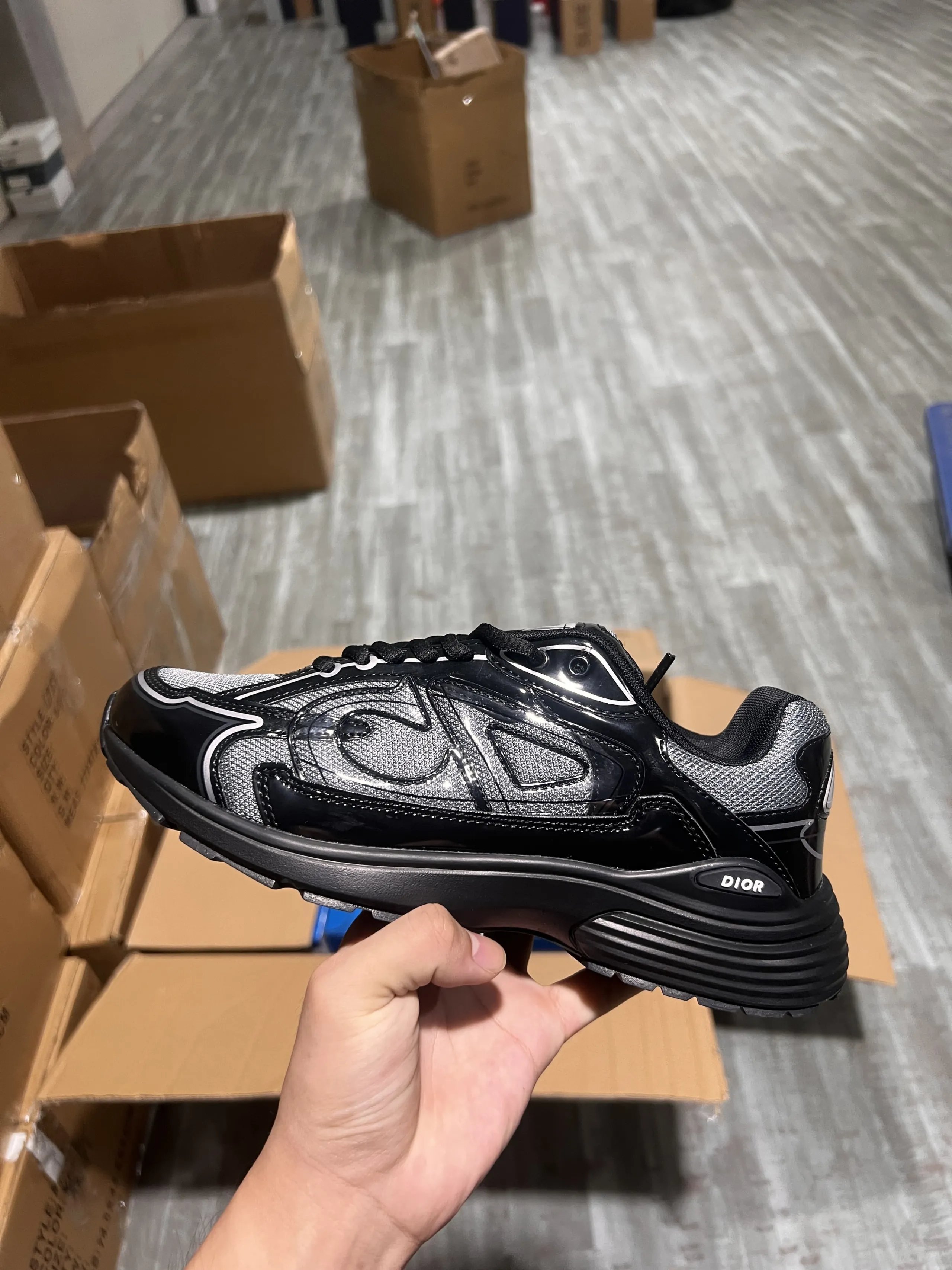 Dior B30 Low Black Mesh and Technical Fabric 3SN281ZQD_H961