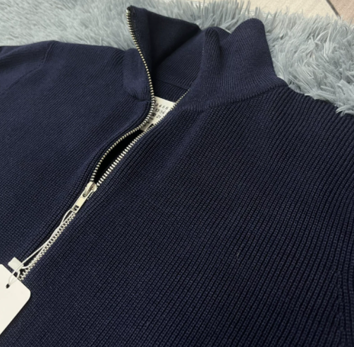 Navy full zipper