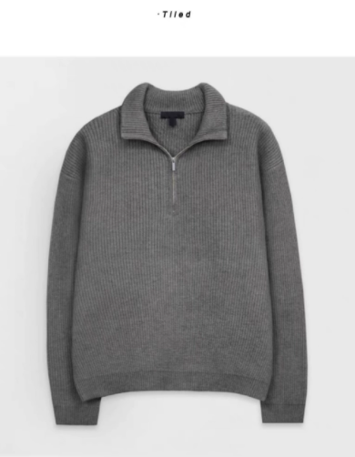 Dark Gray Half Zipper