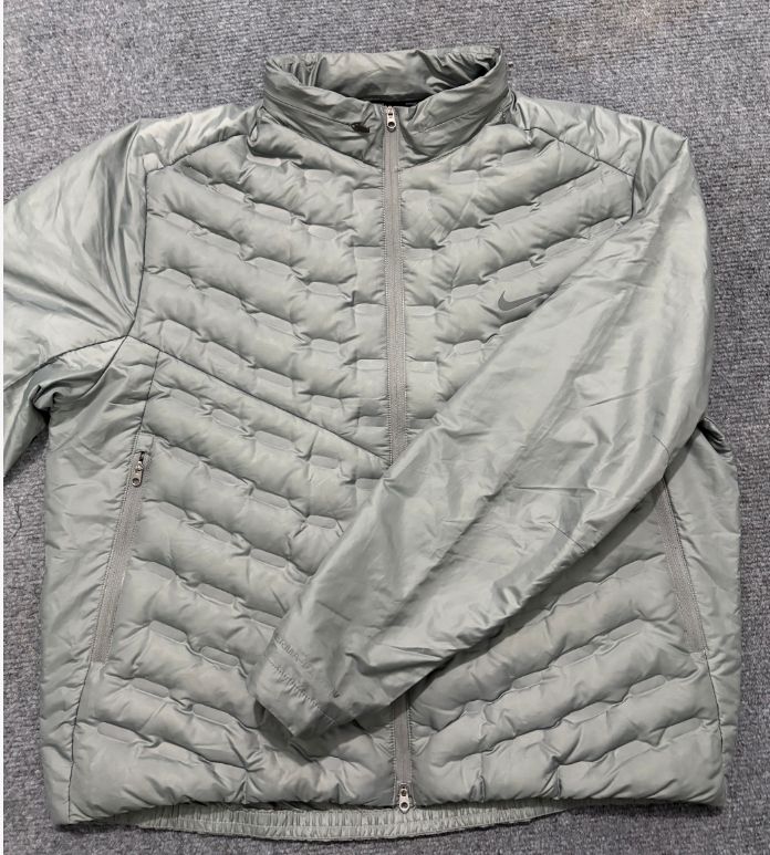 02- Hooded thin down jacket - Grey