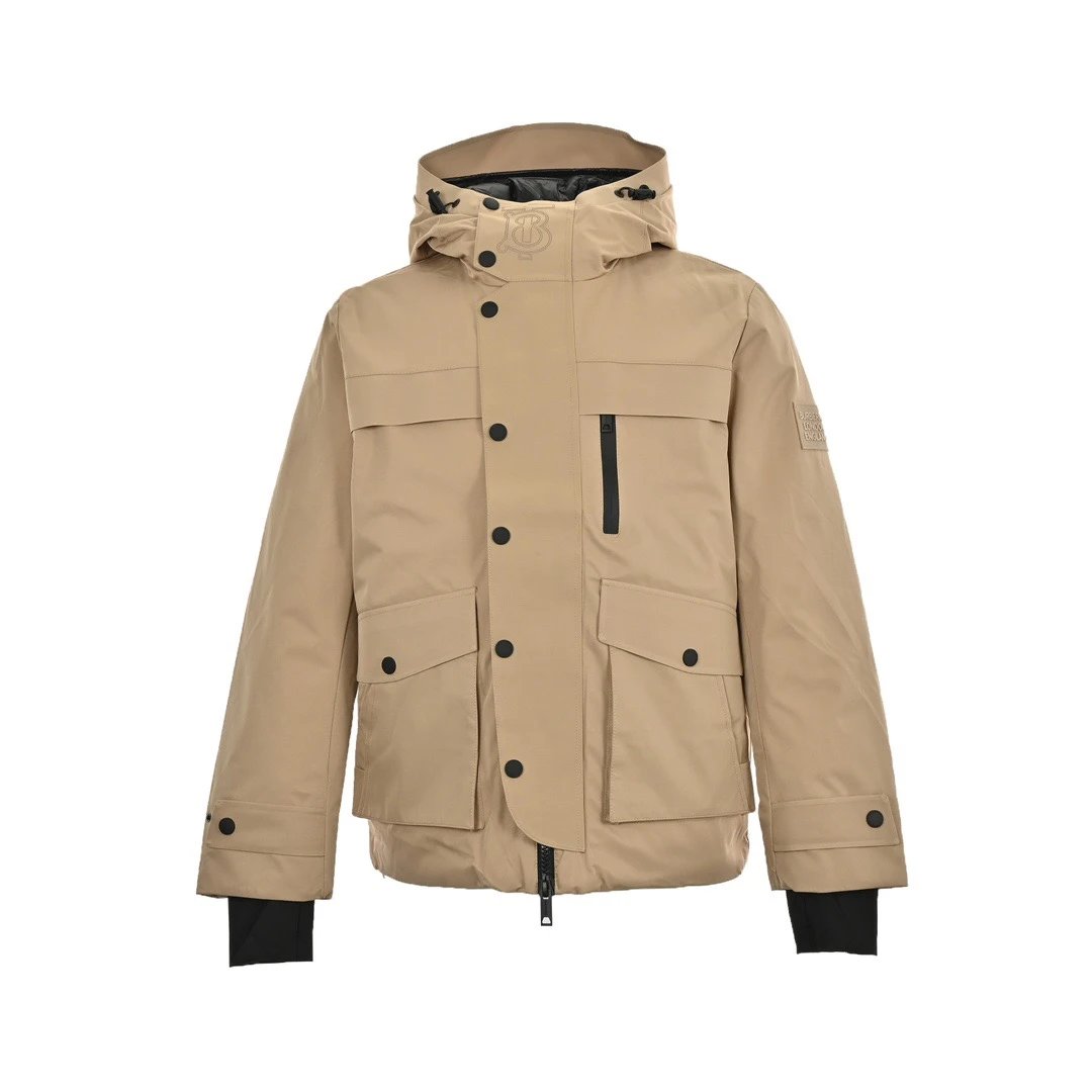 BR后背3M反光字母连帽羽绒服 5