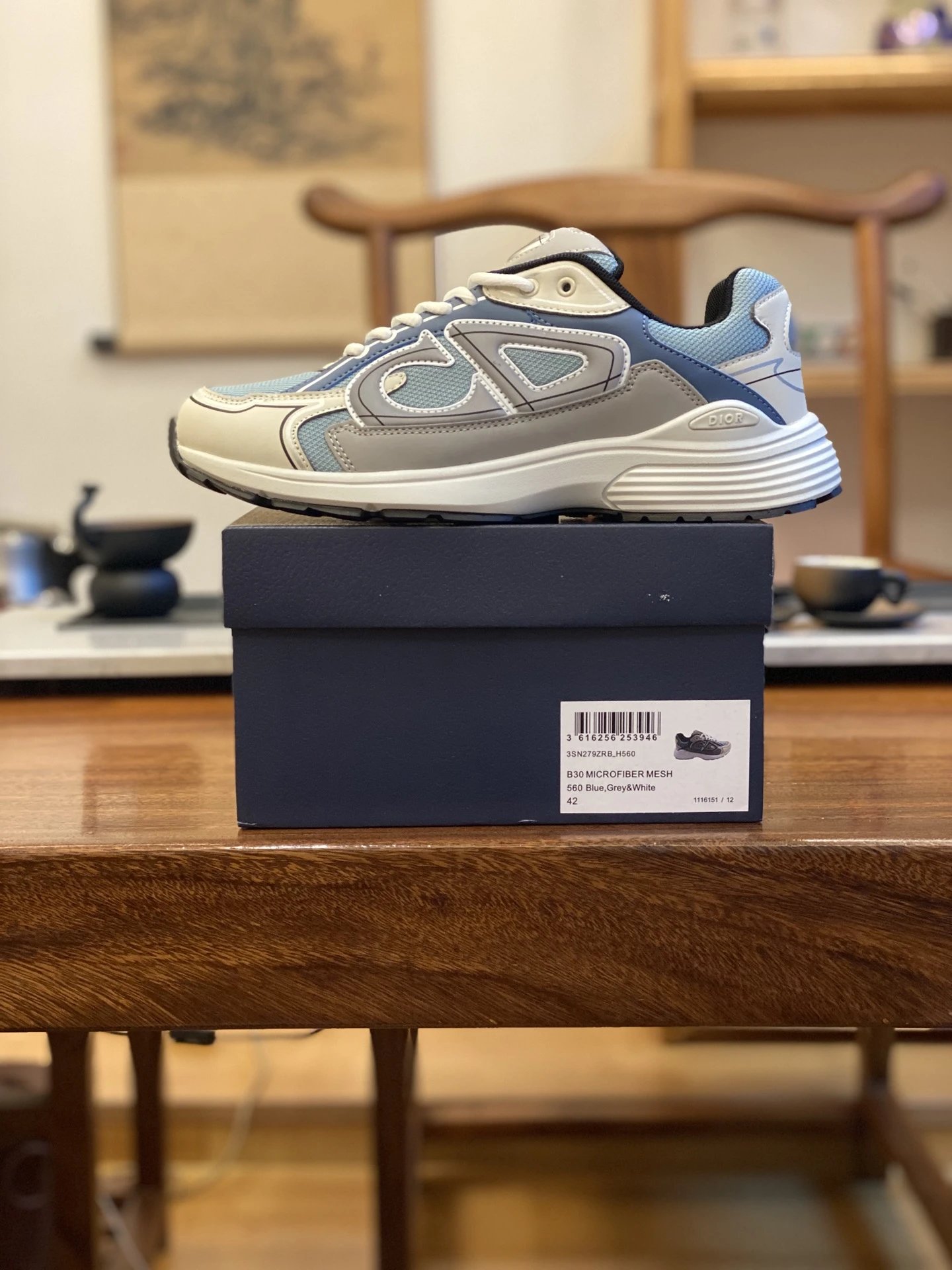 Blue gray 3SN279ZRB-H560 men's and women's shoes