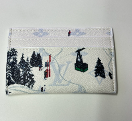 Louis Vuitton White Ski Scene Card Holder