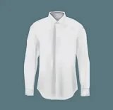 Lip Print White Collared Button-Up Shirt 5123006162