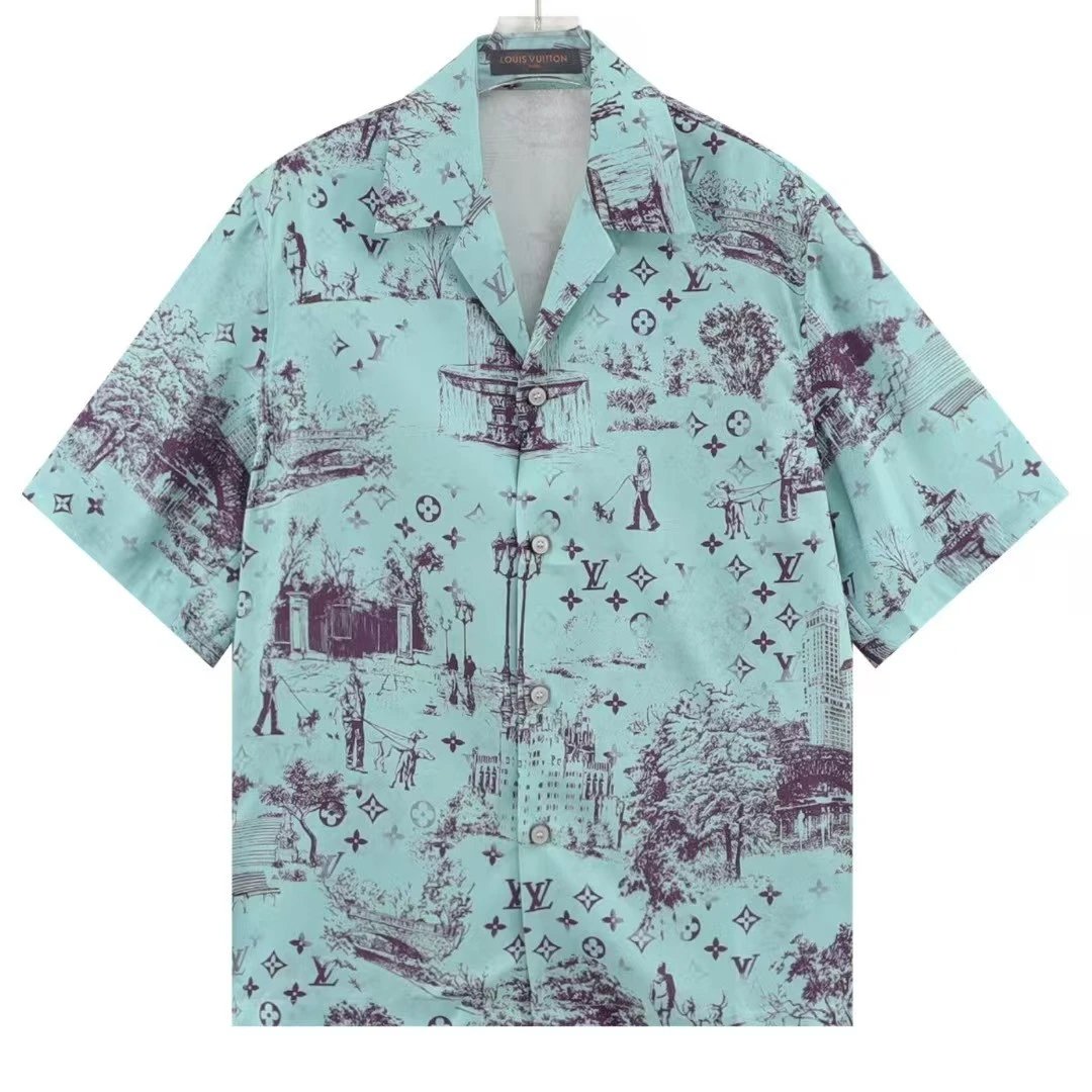 L Park printed shirt with short sleeves