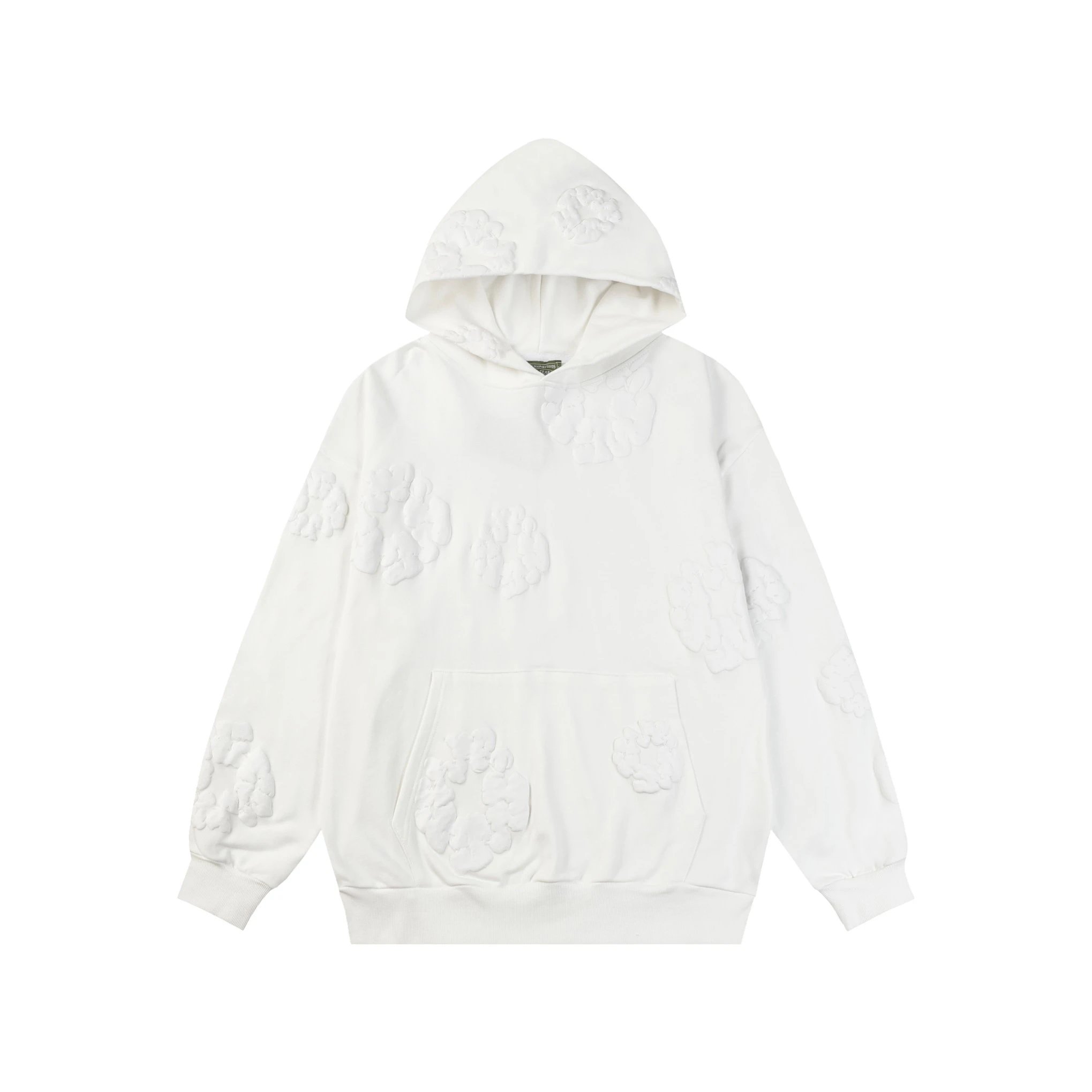 5640-White White Hoodie