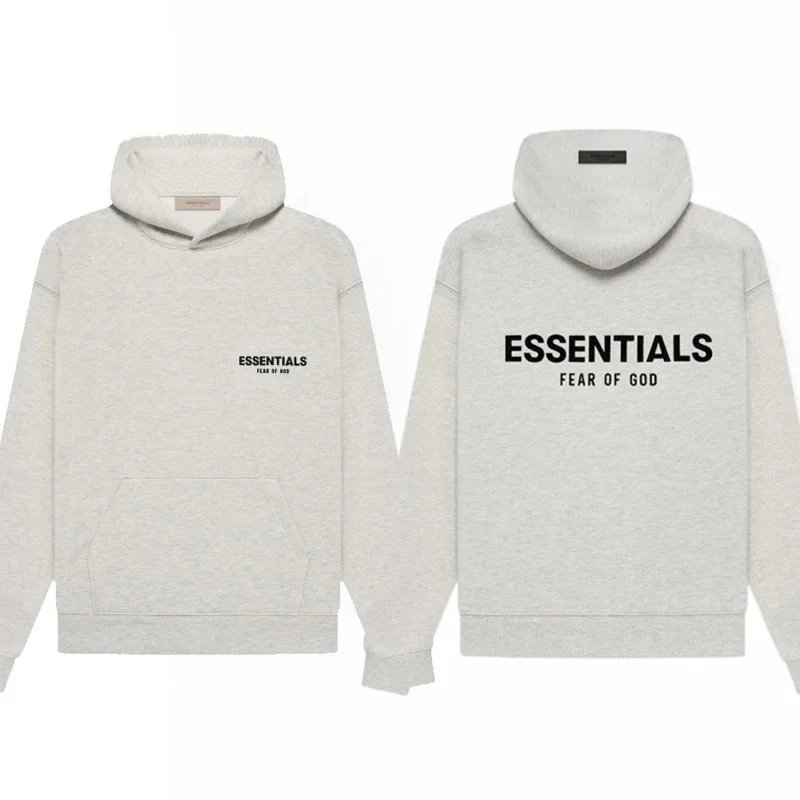ESSENTIALS (Fear of God Sub-brand) — Double-Logo Hoodie (Front and Back) - rep bluzy z kapturem