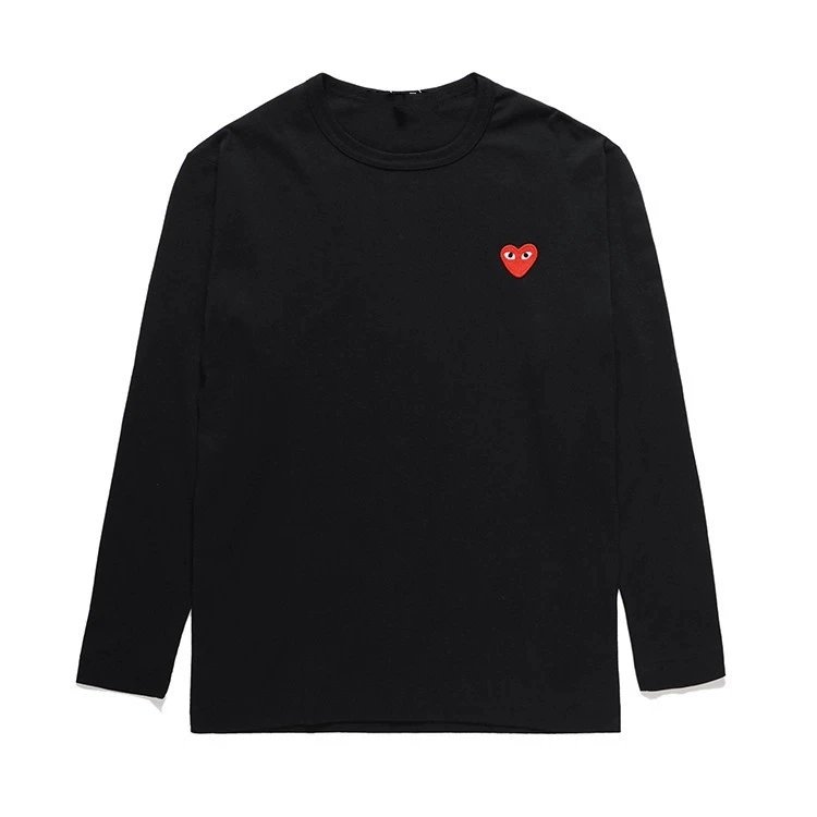 Comme des Garçons Play Long-Sleeve T-Shirt with Red Heart Embroidery - rep longsleeve