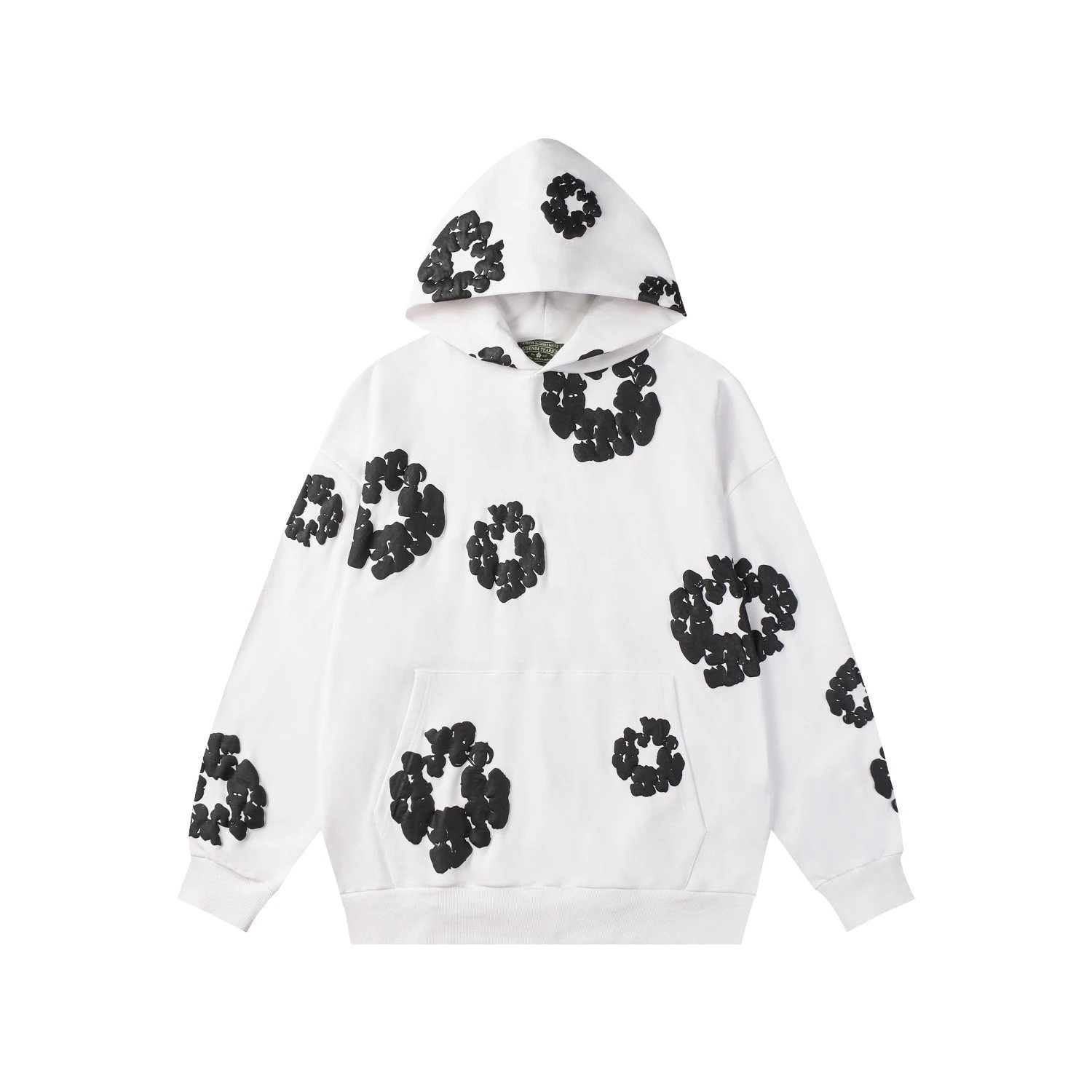 5640-Black White Hoodie