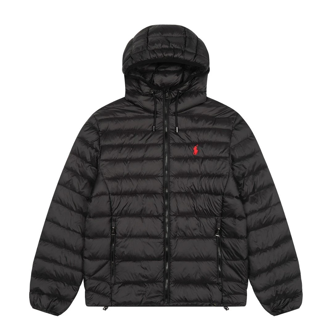 Ralph Lauren Black Puffer Jacket with Hood