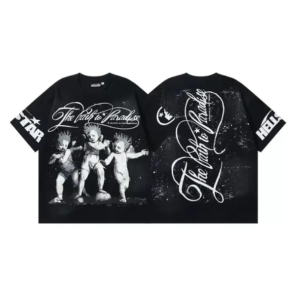 Hellstar The Path to Paradise Black Graphic T-Shirt - 1