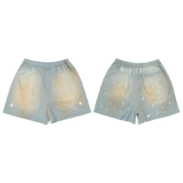 Acne Studios Paint-Splatter Boxer Shorts Light Blue Underwear - 1