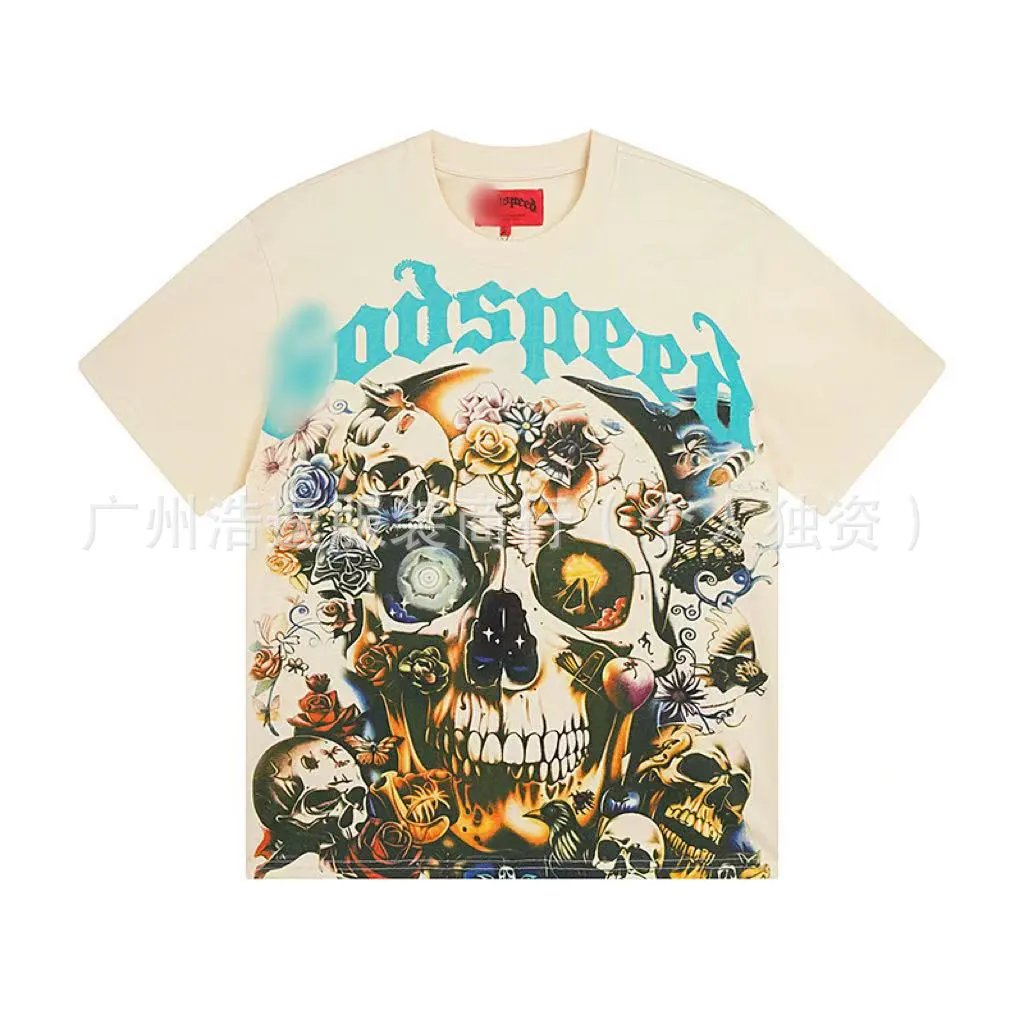 Godspeed Skull Print Cotton T-Shirt photo 2