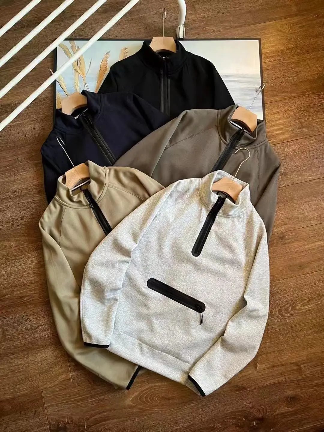 Grey Half-Zip Sweatshirt