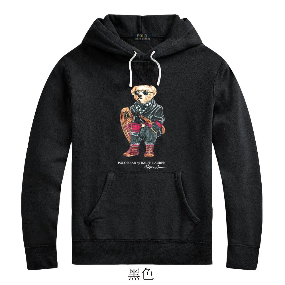 10/5 Bear Print Hooded Cartoon Cotton Sweatshirt Loose