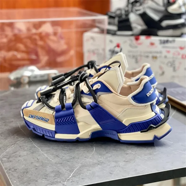 Dolce & Gabbana DG5862 Blue and Beige Chunky Sneakers - 1