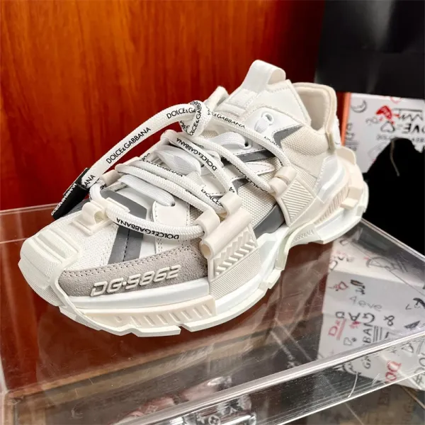 Dolce & Gabbana DG5862 White Gray Chunky Sneakers - 1