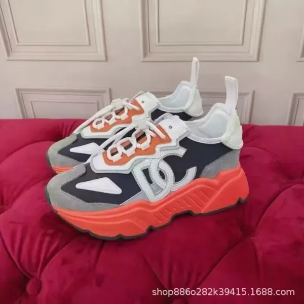 Dior B23 Low Orange Multicolor Chunky Sneakers - 1