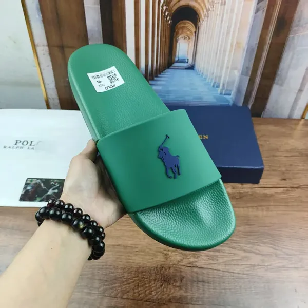 Polo Ralph Lauren Slide Sandals Emerald Green Slippers - 1