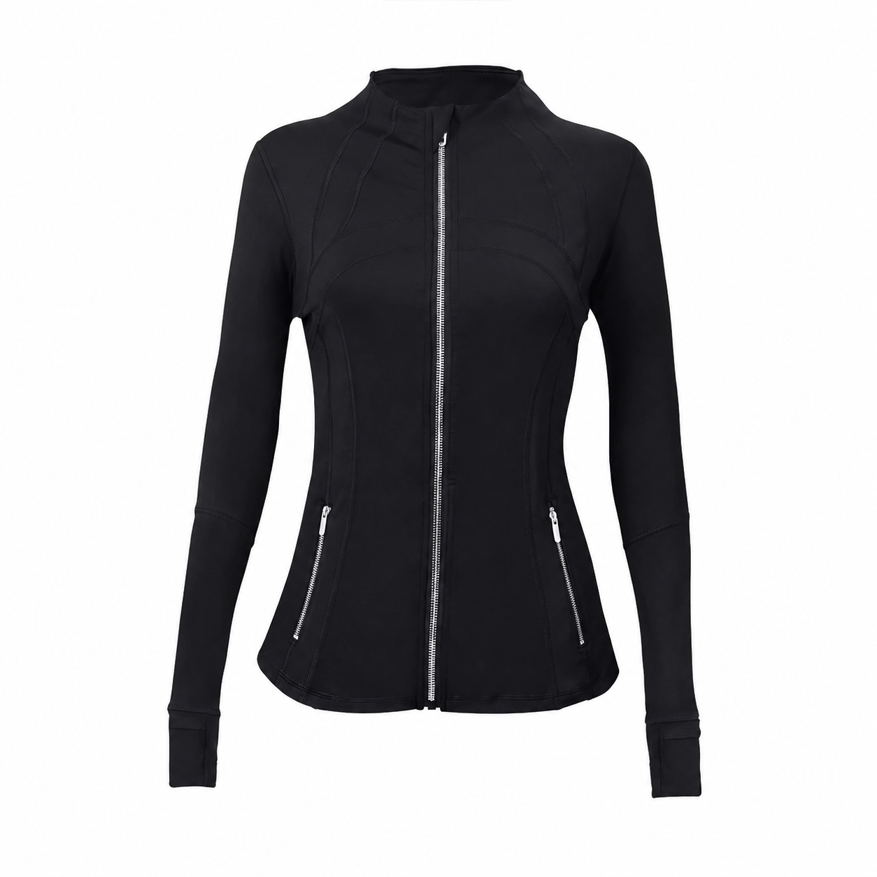 Black with silver zipper