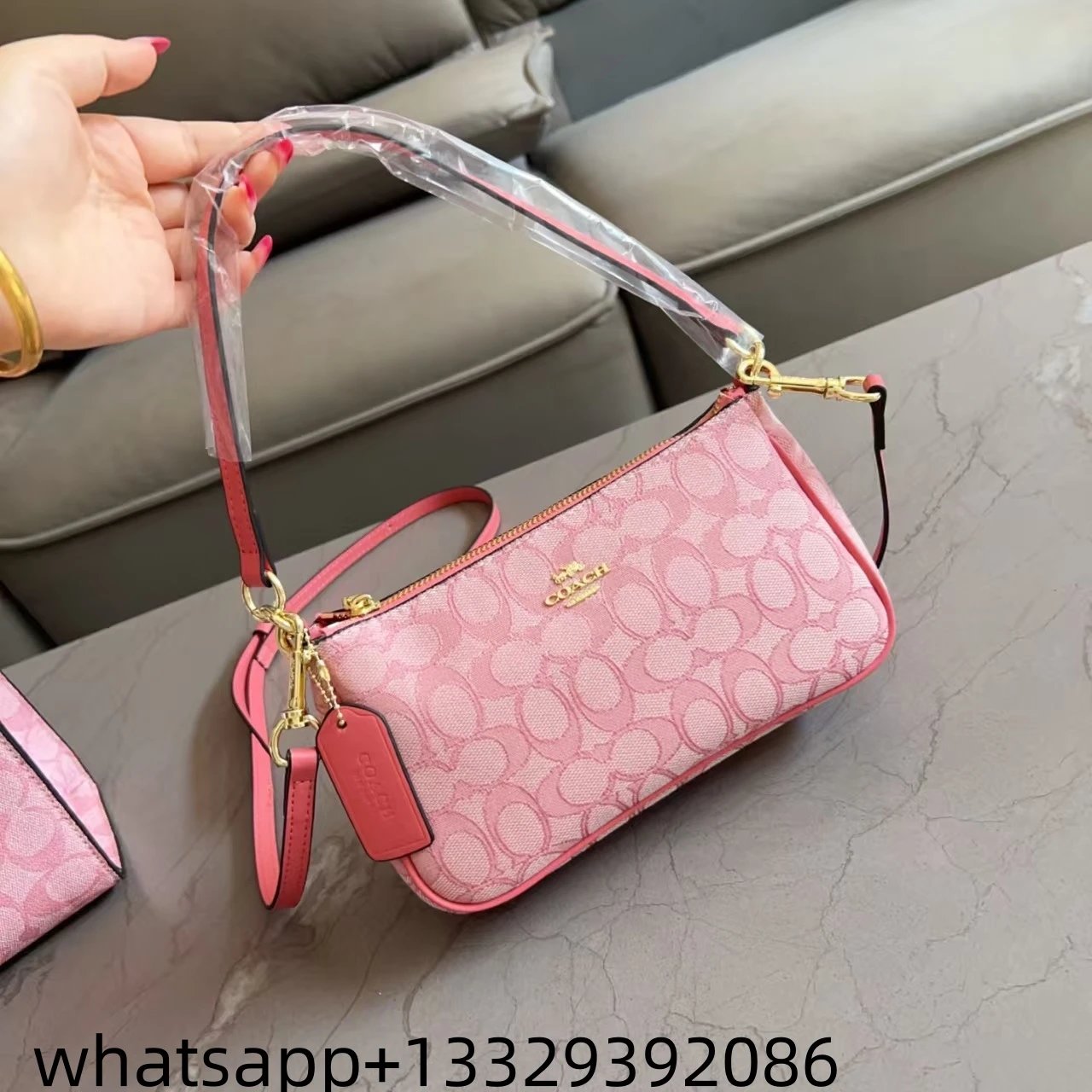 Gucci Floral Print Tote Bag with Dior Oblique Makeup Pouches Set White Purple Multicolor Handbags - 14