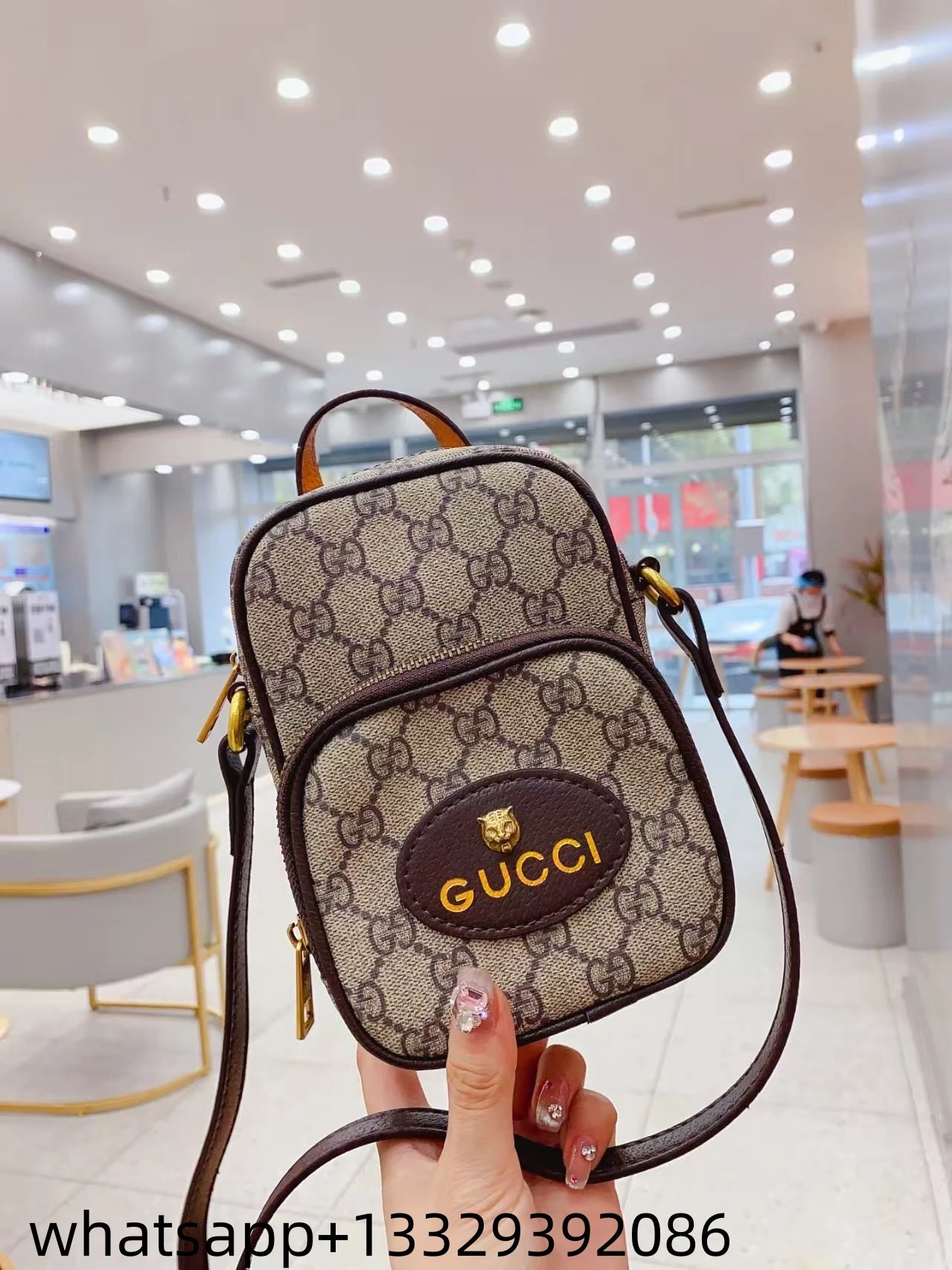 Gucci Floral Print Tote Bag with Dior Oblique Makeup Pouches Set White Purple Multicolor Handbags - 22