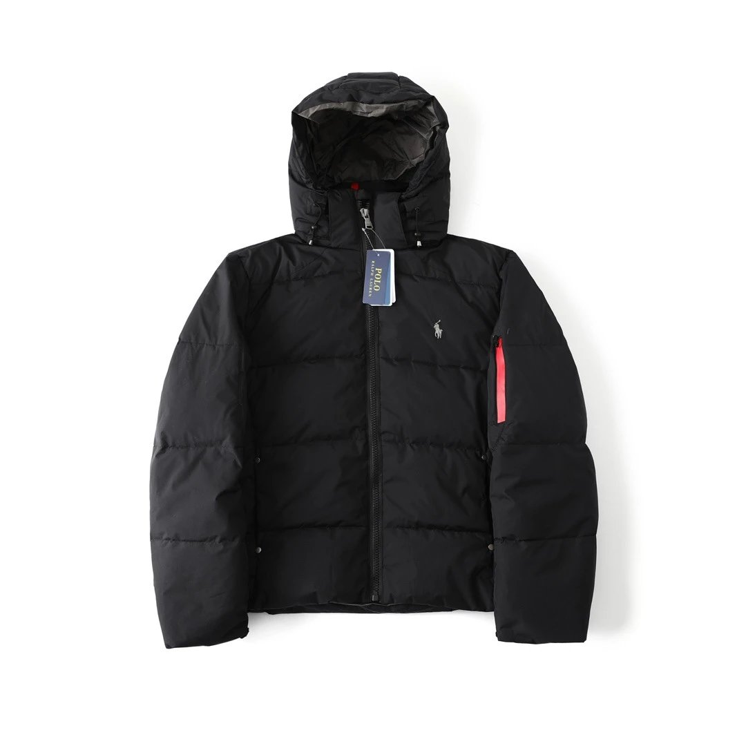 Black Padded Hooded Jacket